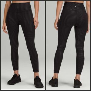 Lululemon Wunder Train High-Rise Tight 25" Foil size 4 Foil Black NWT
